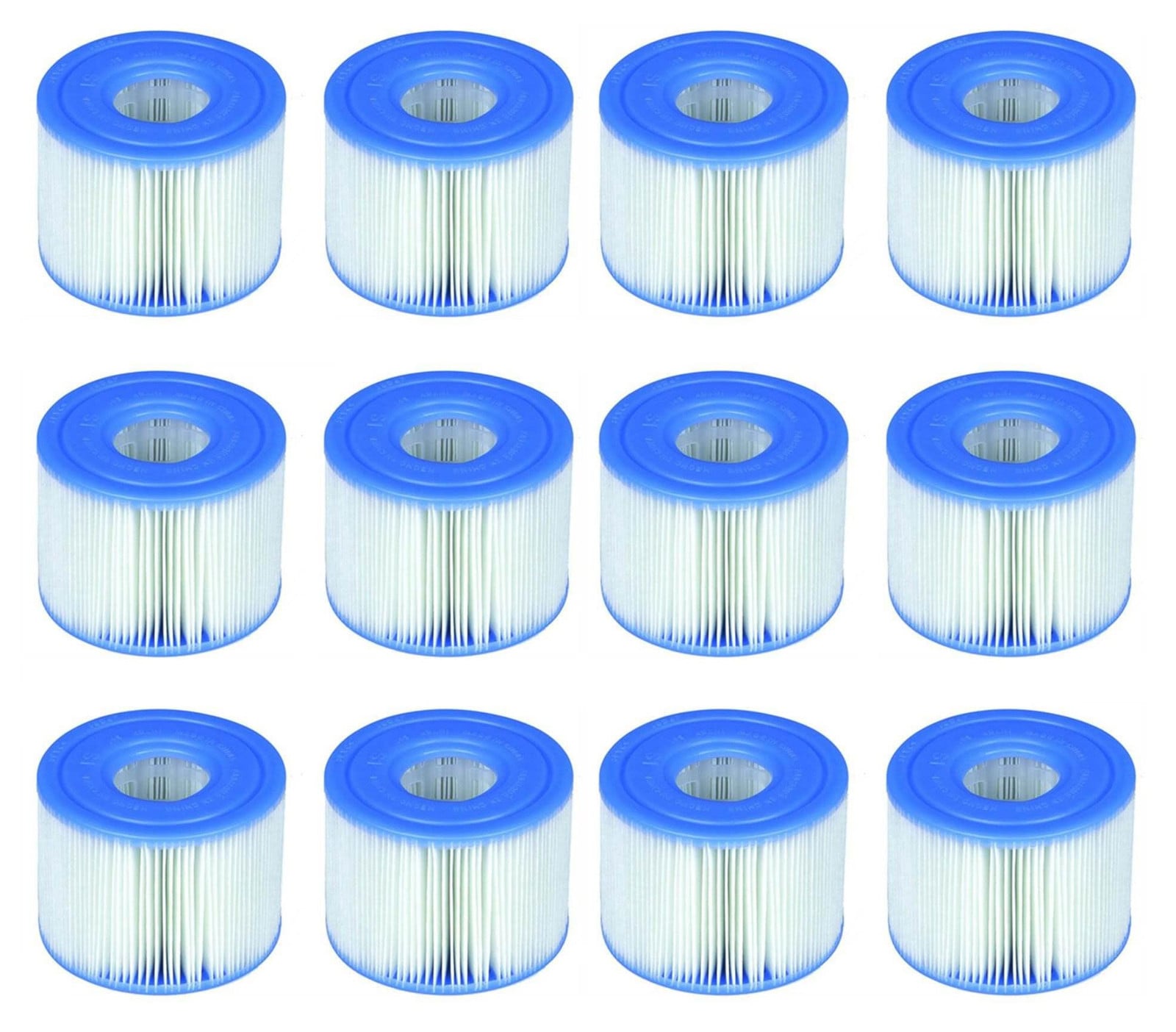 Intex PureSpa Type S1 Easy Set Zwembadfilters, 12 stuks, blauw