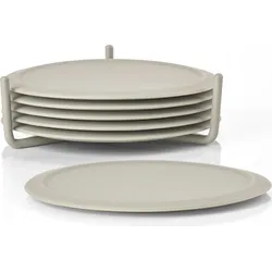 Singles Glasuntersetzer sandfarbig 6 St.