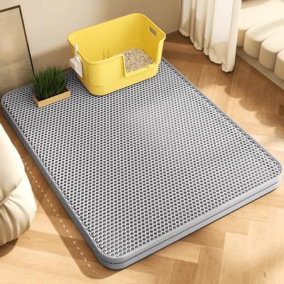 Youfap Market Heavy Duty Waterproof Cat Litter Mat, Extra Large Non Slip Washable Sand Stopper gray m