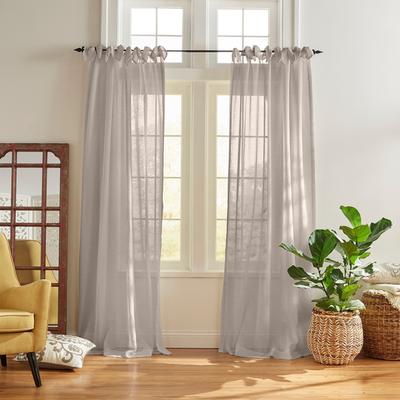 Threadmade Parkhurst Tie-top Sheer Window Curtain