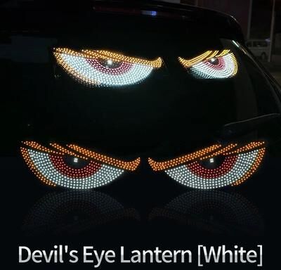 Inspired Living LED Windshield Display Car LED Eyes Animated USB Windshield Light For Cars And Trucks white
