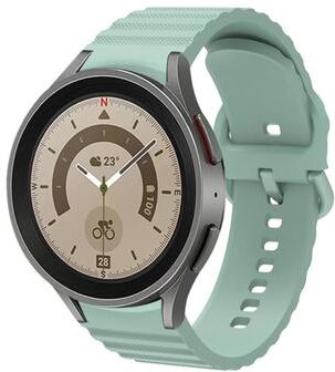 Everyday Crate Samsung Galaxy Watch 6 Classic Silicone Watch Band Wave Dotted Soft Replacement Strap light Green
