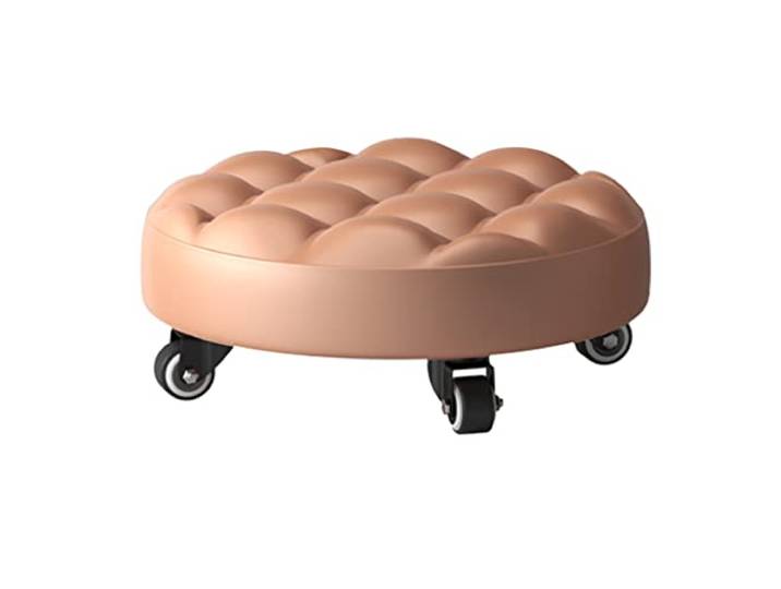 JFGCTYHXY Hocker mit Rollen, mit Lagerrad, Rollsitz(Gold)