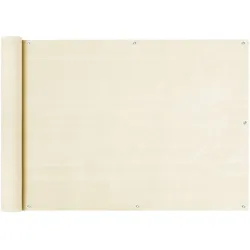vidaXL Balkon Sichtschutz Creme 75x400 cm HDPE