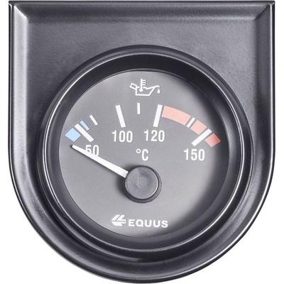 Equus 842109 Kfz Einbauinstrument Wasser-/Öltemperaturanzeige Messbereich 60 - 160 °C Standart Gelb, Rot, Grün 52 mm