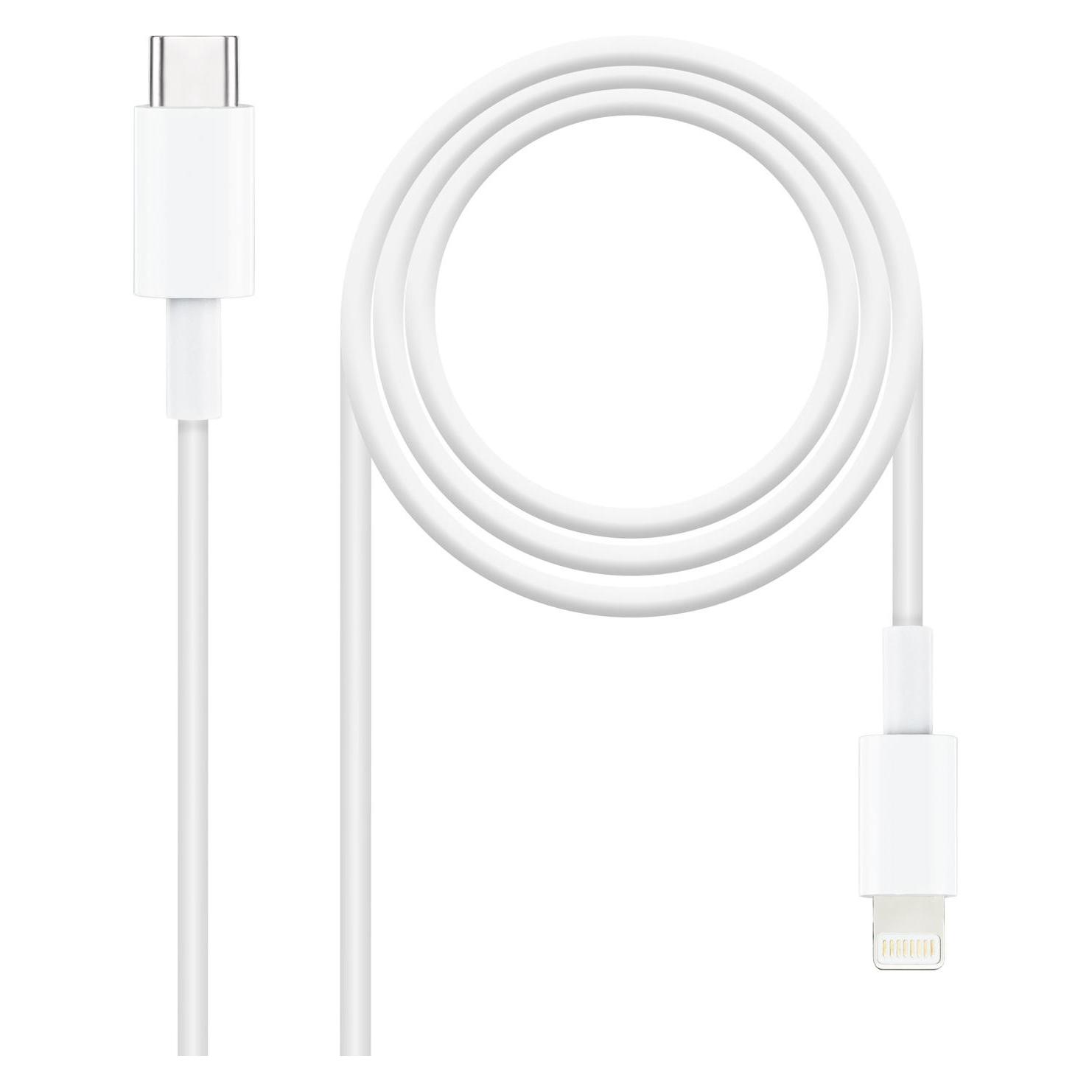 Nanocable LIGHTNING CABLE M TO USB-C M NANOWIRE 1M WHITE MALE TO MALE/1M/WHITE 10.10.0601 (1 m, 50 W) (10.10.0601)