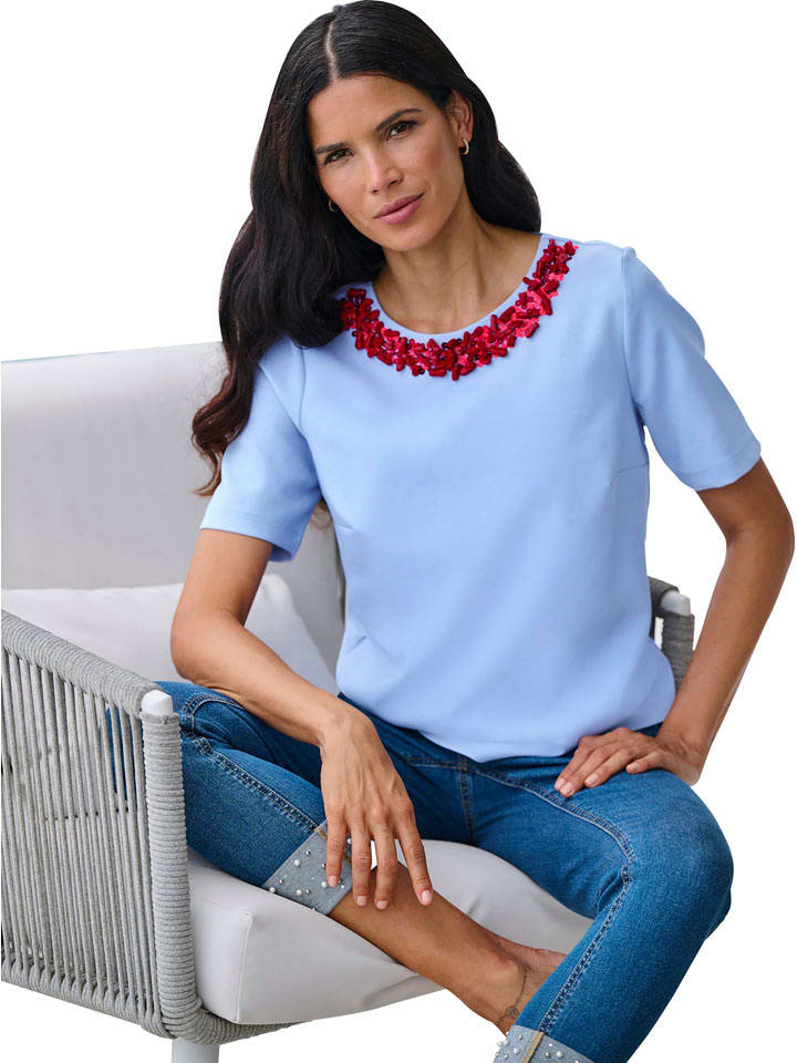 Heine Bluse in Hellblau - 50