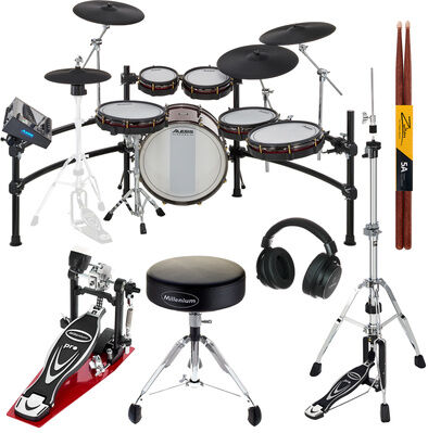 Alesis Strata Prime E-Drum Kit Bundle Schwarz