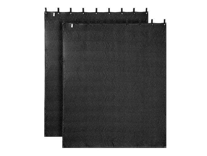 VEVOR Couverture Insonorisante 2438x2032 mm Rideaux Absorption Acoustique Studio 2 PCS\, Tissu Tissé Polyester\, Couverture à Œillet pour Réduire Réflexion Sonore\, Isolation\, Bloquer Lumière Bruit\, Noir