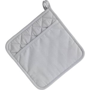 Metaltex Topflappen antislip, 239534109, Baumwolle und Silikon, grau schwarz, 22 x 22 cm, rutschfest