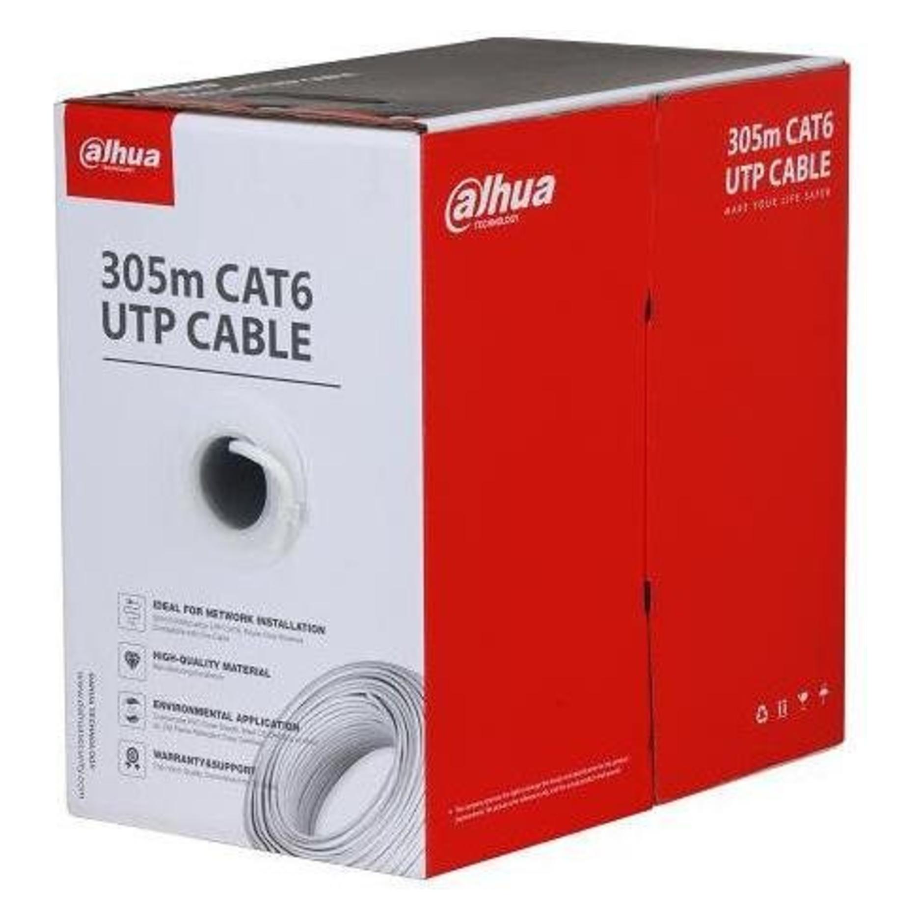 Dahua CABLE CAT6 UTP 305M CCA WHITE/PFM922I-6UN-C-WHITE (U/UTP, CAT6, 305 m) (PFM922I-6UN-C-WHITE)