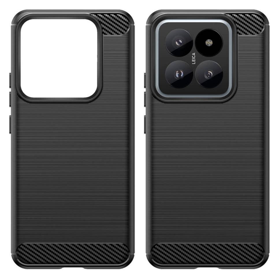 Cover-Discount Xiaomi 14 Pro - Metall Carbon Look Hülle schwarz (Xiaomi 14 Pro) (660167063A)