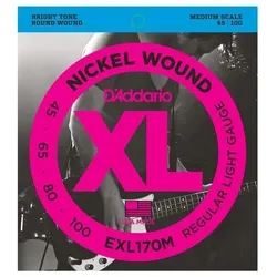 D'Addario Exl170m (4x, E-Bass, 0.10"), Saiten