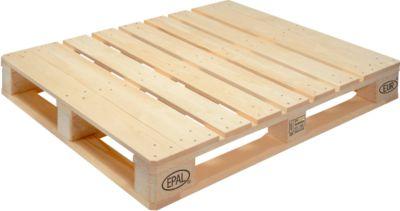 Europaletten EPAL 2, L 1200 x B 1000 x H 162 mm, Tragfähigkeit bis 1500 kg, 4-seitig einfahrbar, UIC-Norm 435.2, 10 Stück