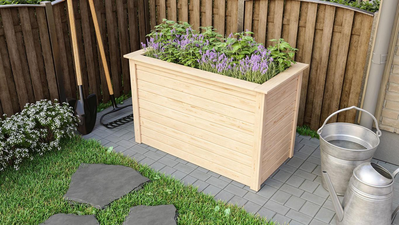 KARIBUHOLZT Hochbeet 1 natur 69x133x82 cm 08428954