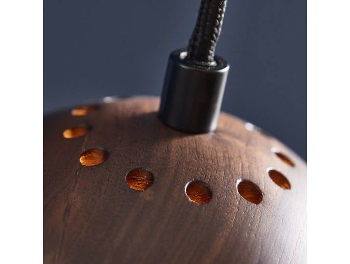 Suspension Ball Ø12 Walnut - FRANDSEN - Salon / séjour - Design - Bois - Avec abat-jour