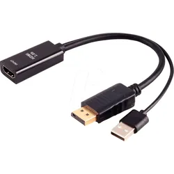 SHVP BS10-01013 - DisplayPort Adapter, DisplayPort Stecker > HDMI Buchse, 20cm