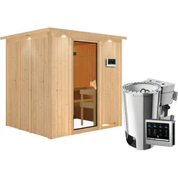 Karibu Sauna Daria-3,6kW230V Bioofen-Steuerg.-Inkl. Dachkranz