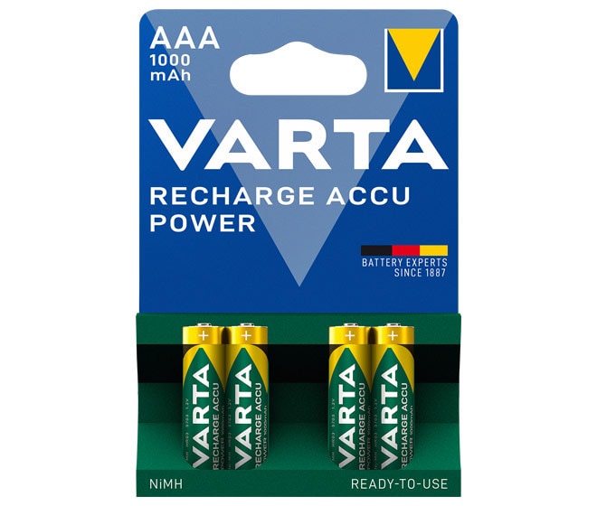 VARTA AG VARTA Ready2Use Akku Micro AAA HR3 4er Blister (1000 mAh) 05703301404