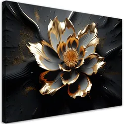 WANDBILD 3d abstrakte glamour blume