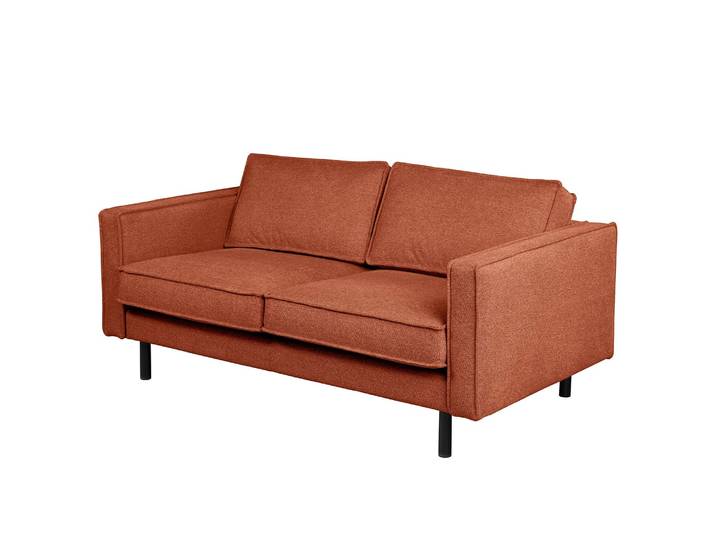 2-Sitzer Sofa Rot Webstoff Maila 164 x 81 x 96cm ohne Schlaffunktion Retro