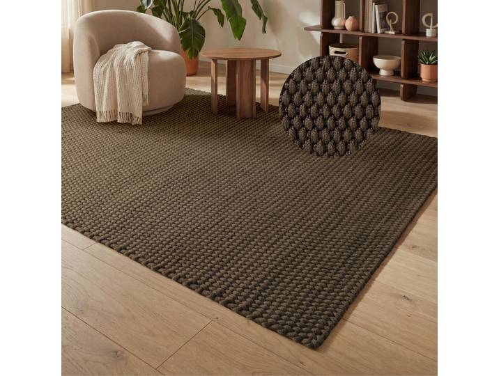Teppich TED BAKER Rope , braun, B:160cm H:15mm L:230cm, Oberfläche: 100% Polyester. Rückseite: 100% Polyester, Teppiche, Teppich, Handgemacht, Boho, Outdoor, Seil-Struktur, Rope, Wohnzimmer