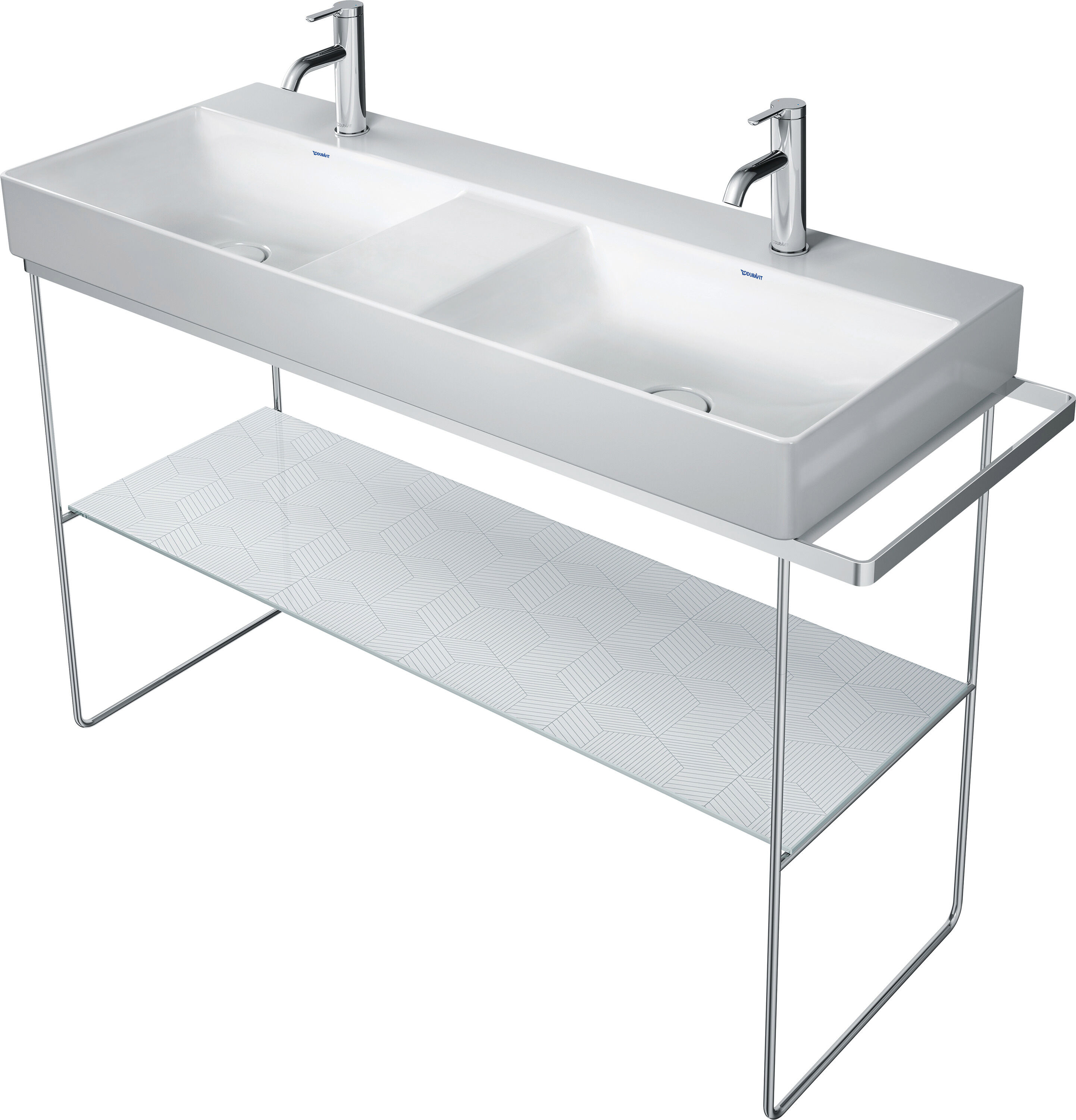 Duravit DuraSquare support métallique 0031171000 126,5x45,1cm, sur pied, chromé