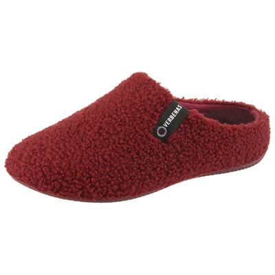 Pantoffel VERBENAS "YORK GALES", Damen, Gr. 37, wärmend, rot (dunkelrot), Textil, Schuhe Hausschuh Pantoffeln Plüsch Hausschuh, Pantoffel, Hausschuh, Homeslipper zum Schlupfen