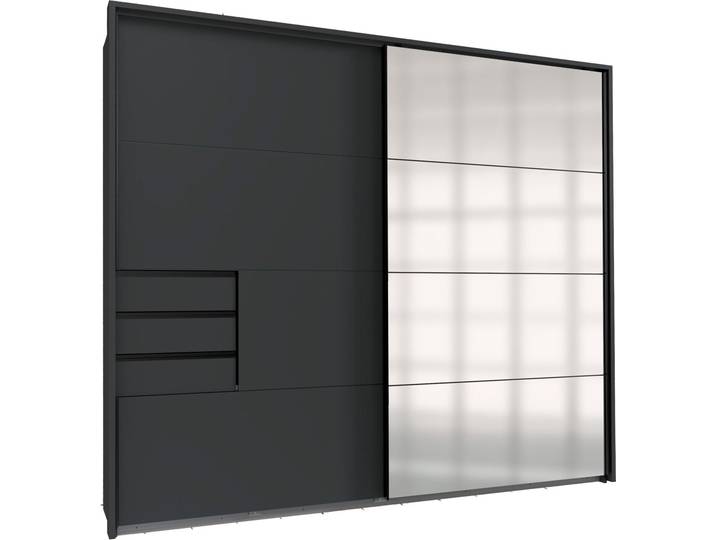 Z2 Schwebetürenschrank Passp.2trg SAIGON, Graphit, Holznachbildung