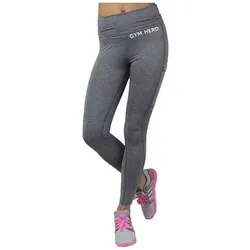 Gymhero, Damen, Tights, Leggings Leggings (S), Grau, Silber