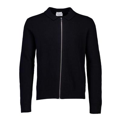 Cardigan LINDBERGH "Cardigan Relaxed Fit", Herren, Gr. M, schwarz, Obermaterial: 80% Wolle, 20% Nylon, unifarben, Strickjacken