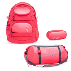 Wave Wave Infinity Schulrucksack Set 3 tlg. - Ombre Coral Paradise Koffer24