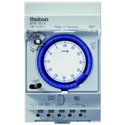 Theben 1510011 Reiheneinbau-Zeitschaltuhr 60 Min., Segmente, 3 TE SYN 151 h