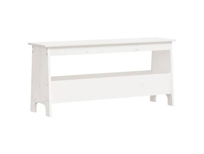 VIDAXL - Meuble Banc - Banc d'entrée Blanc 100x28x45 cm - Bois massif Pin_7847