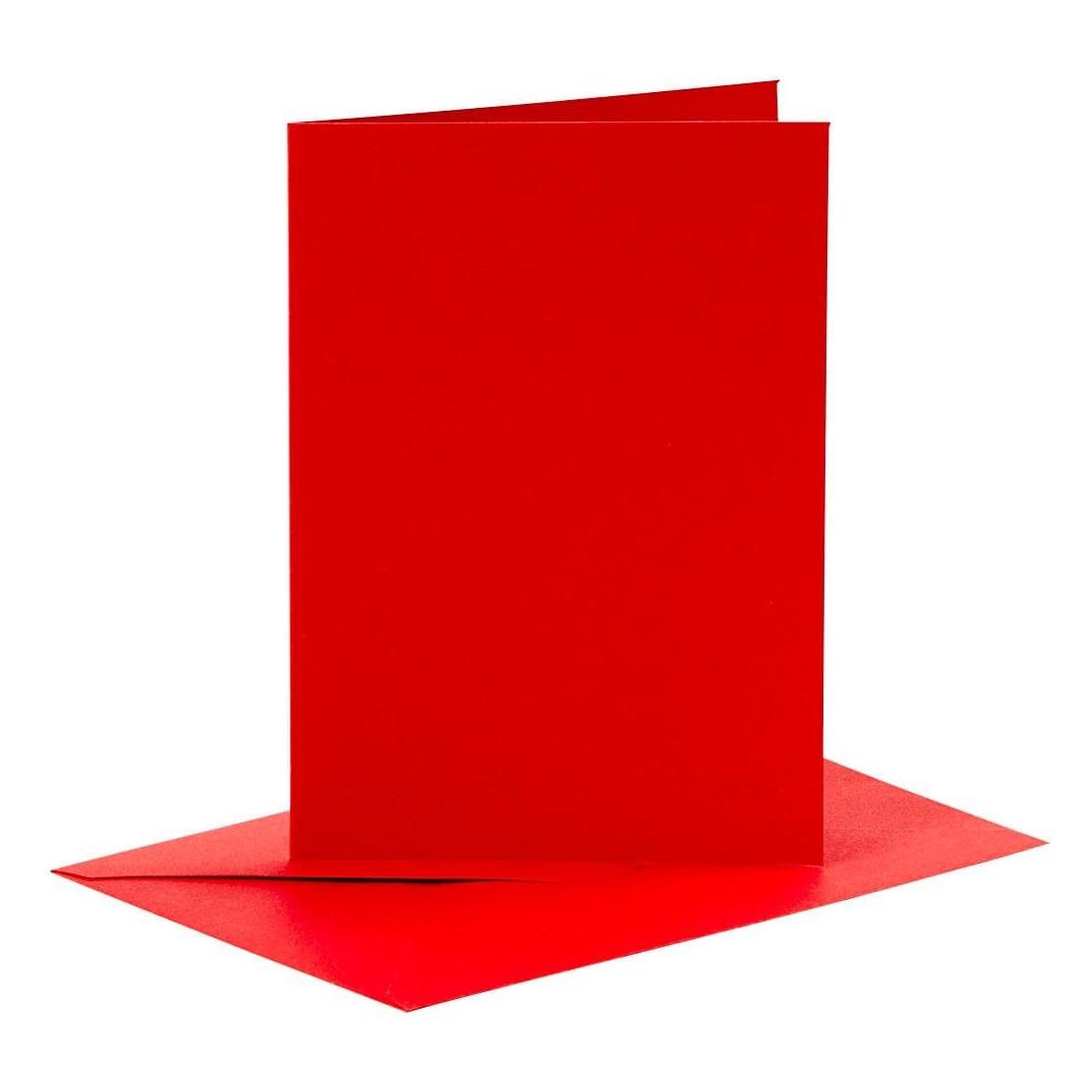 Creativ Company Blanco-Doppelkarten, Rot, 6 Stück (6 Stk.) (23019)