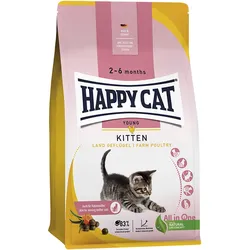Happy Cat Young Kitten Land Geflügel 4x1.3 kg