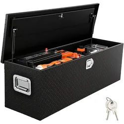 VEVOR 1219 x 381 x 381 mm Werkzeugkasten für Lkw-Ladefläche, Abschließbar 177 L Truckbox Werkzeugbox Aufbewahrungs-Werkzeugkasten, 50 kg Tragfähigkeit Werkzeugkiste Organizer für Wohnmobil, PKW usw.