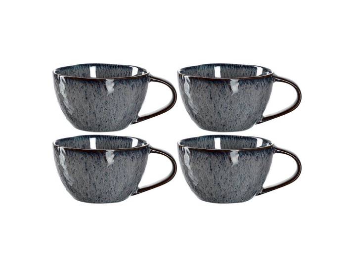 Leonardo Tassenset, Anthrazit, Keramik, 4-teilig, Geschirr, Tassen, Tassen Sets