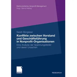 Konflikte zwischen Vorstand und Geschäftsführer in Nonprofit-Organisationen, Fachbücher von Sarah Bürgisser
