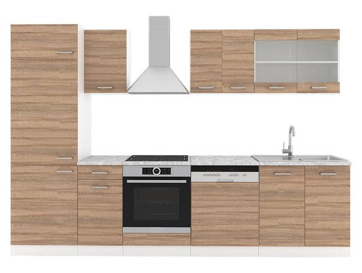 Küche Vicco R-Line Sonoma 300 cm , AP Marmor, Model 29682