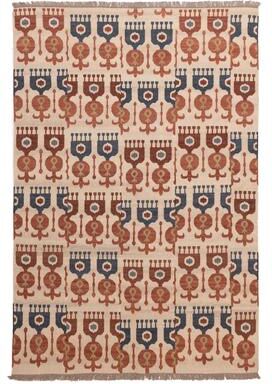 ECARPETGALLERY Flat-Weave Ankara FW Ivory Wool Kilim - 6'9 x 9'9