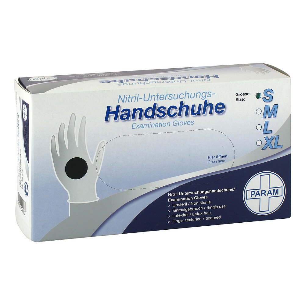 Param GmbH Handschuhe Einmal Nitril S schwarz 14046342