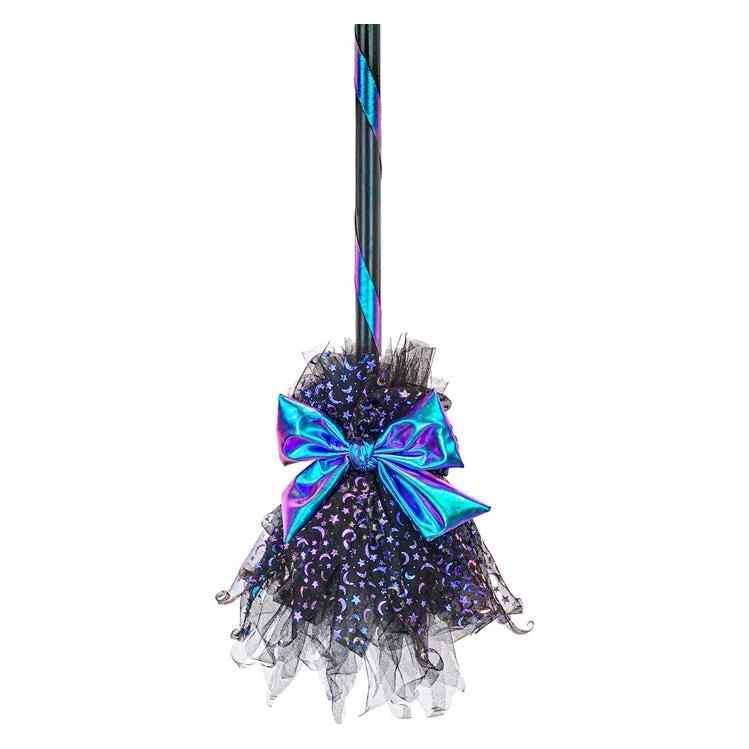 Widmann Blauer Hexenbesen 85 cm - Perfektes Accessoire für Fasnacht & Halloween (72034040)