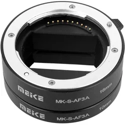 Meike Verlängerungstube-Set - Sony E-Mount (Makro Konverter, Sony E), Objektivkonverter, Schwarz