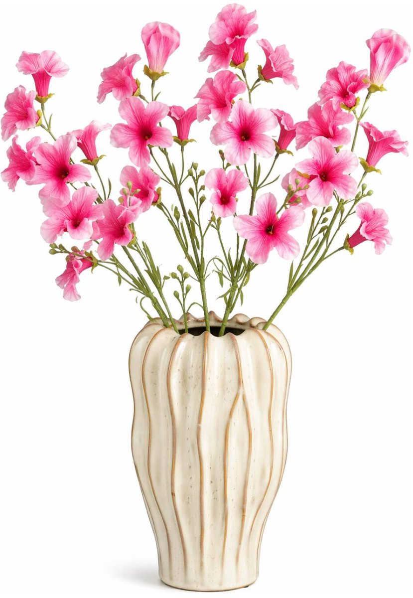 Mica Decorations Kunstbloem Petunia Floral - 6 stuks - Roze - Hoogte: 89 cm