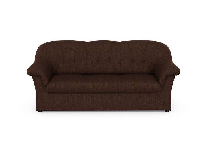3-Sitzer Sofa, Polyester, Dunkelbraun, 185×82×28 cm, Elegant, Klassisch, Domo Collection