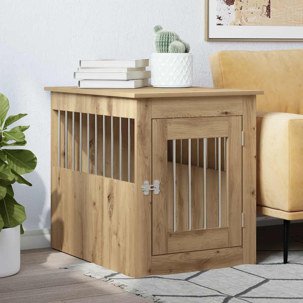 Archie & Oscar Pet Crate Artisan Oak 65cm H x 55cm W x 75cm D