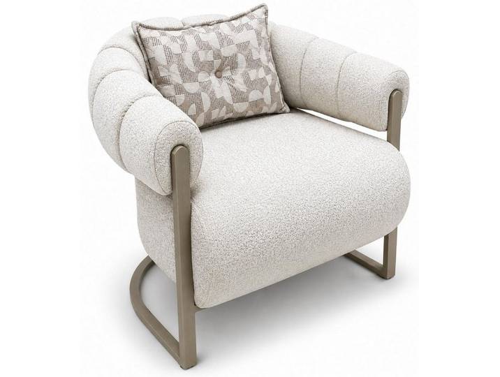 JVmoebel Sessel Komfortabel Sessel Weiß Modern Stil Wohnzimmer Hochwertig