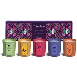 Fragrance and Style GmbH Duftkerzen Geschenkset, 5er Set, je 45g, Paraffinwachs & Glas, Frida Kahlo, blumig & orientalisch, bunt