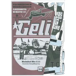 Geli heinkel he-111 kartonmodell (Motorflugzeug)